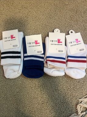 2inch crew socks - 4 pair